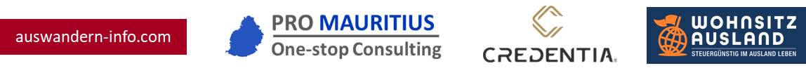 Partnerschaften: auswandern-info.com, PRO MAURITIUS, CREDENTIA, Wohnsitz Ausland